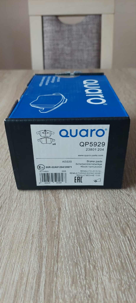 НОВЕ КОЛОДКИ ГАЛЬМІВНЕ DO WIELU МОДЕЛЕЙ ПЕРІД QUARO QP5929 