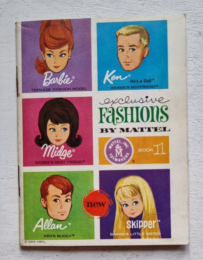 Vintage Barbie 1964, Exclusives Fashions By Mattel catalogue 1, 2, 3 et