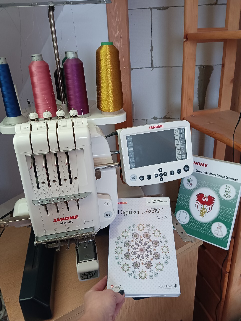 Hafciarka Janome MB4S+programy Digitizer MBX V5.5 Ząb Kup teraz na