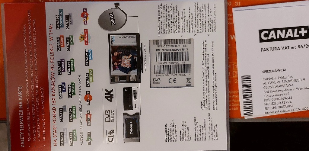 Moduł CANAL+ CAM ECP 4K karta NC+ Mieścin Kup teraz na Allegro