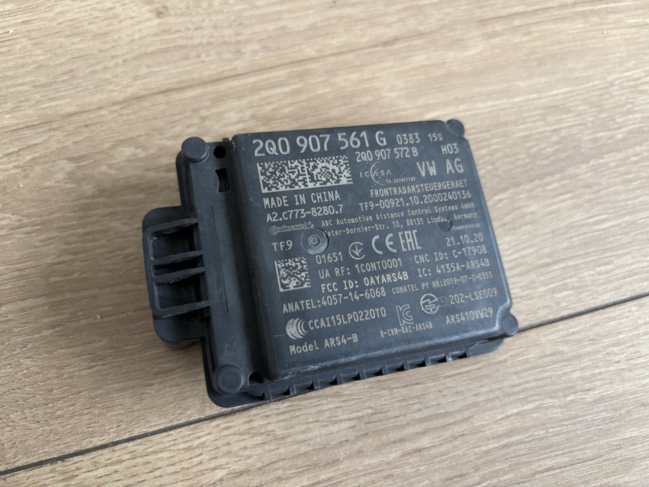 РАДАР OE *2Q0907561G* ACC /VW SEAT SKODA AUDI/ W PELNI РОБОЧИЙ 