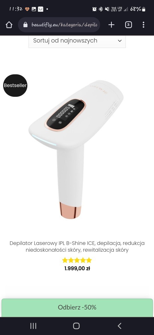 Depilator laserowy IPL BSHINE ICE Lędziny Kup teraz na Allegro