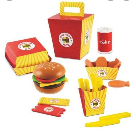 Zestaw happy meal drewniany fastfood McDonald Wrocław Kup teraz na