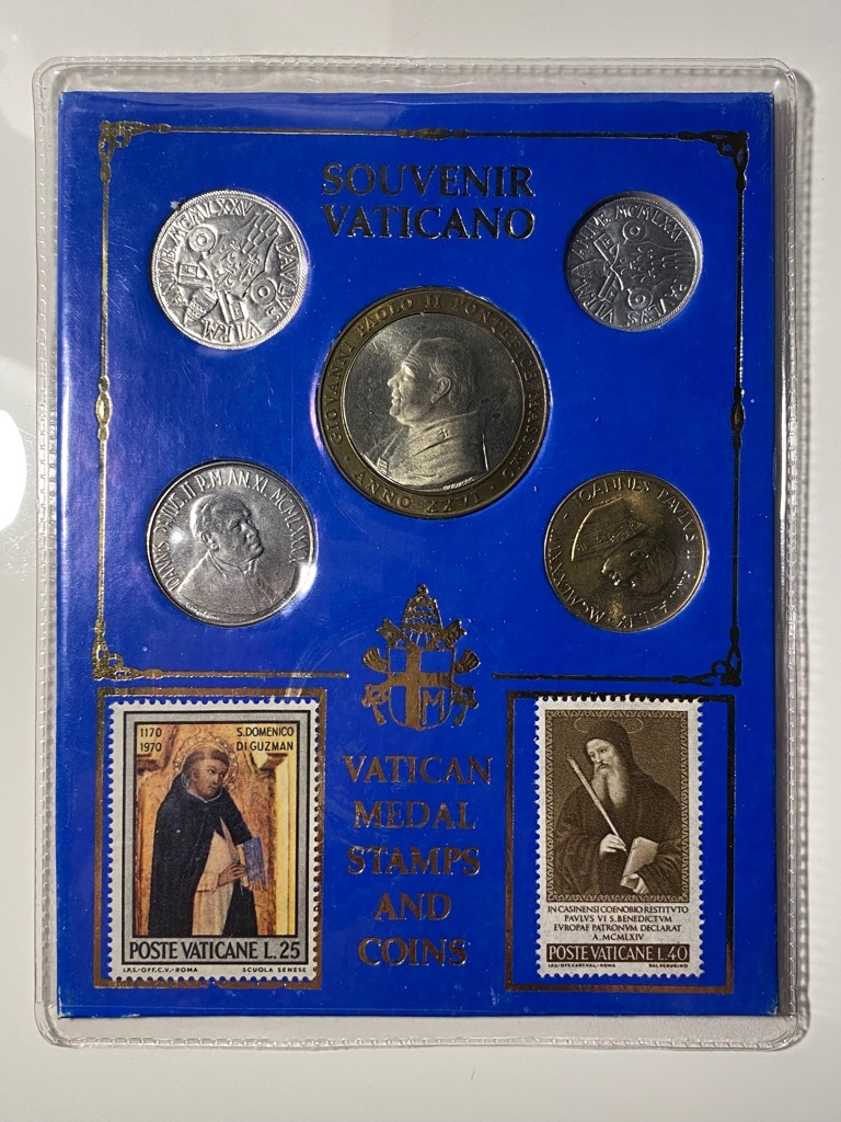 Souvenir Vaticano 5 Coins Set & 2 stamps Legionowo Kup teraz na Allegro Lokalnie