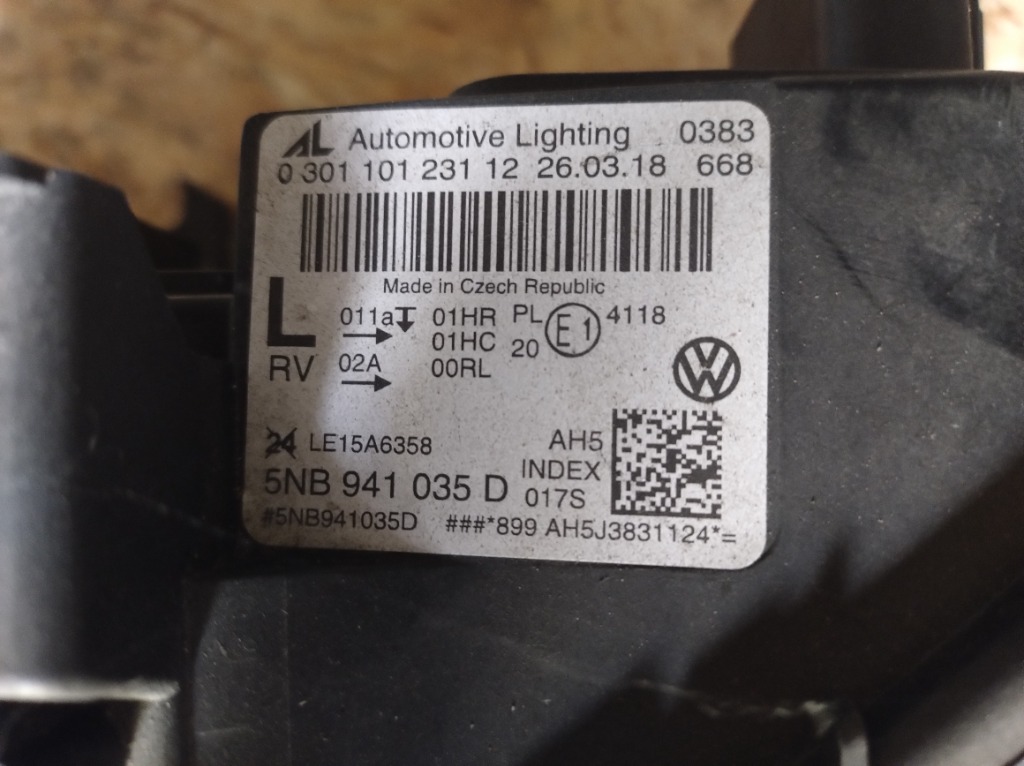 ФАРА ЛІВА VW TIGUAN 5NB941035D 