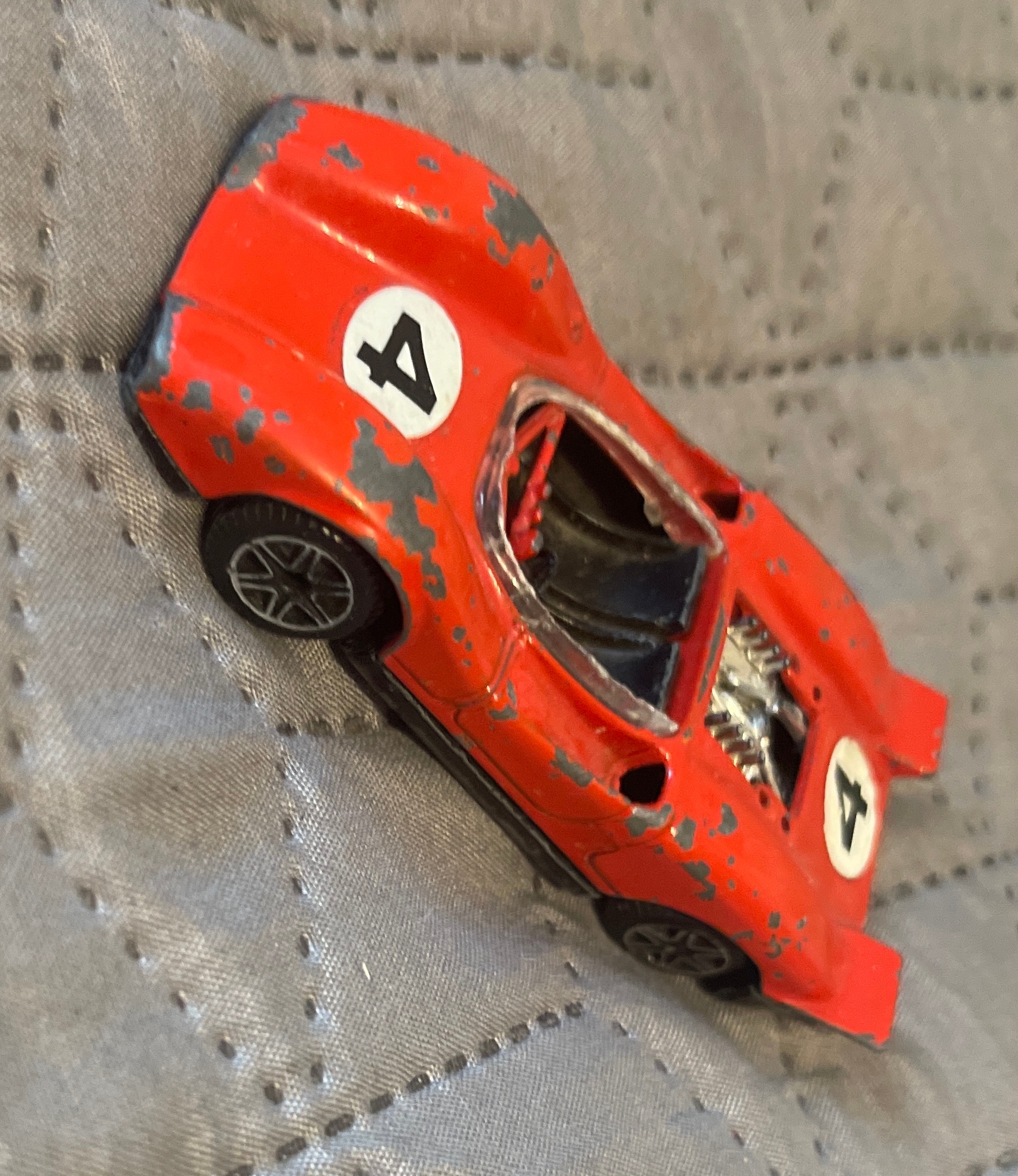 Miniature Abarth 3000 N°594 Politoys 1/43, Voiture De Sport Grise, Occasion