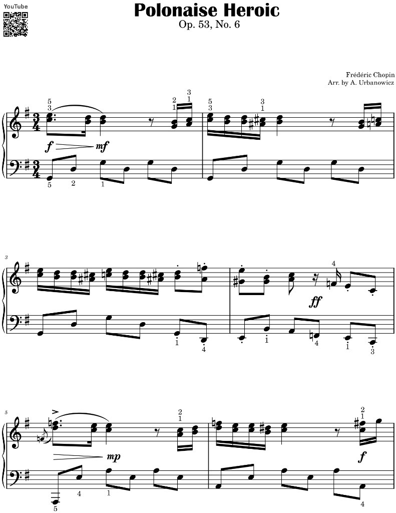 Chopin Polonez As Dur Op 53 Nuty