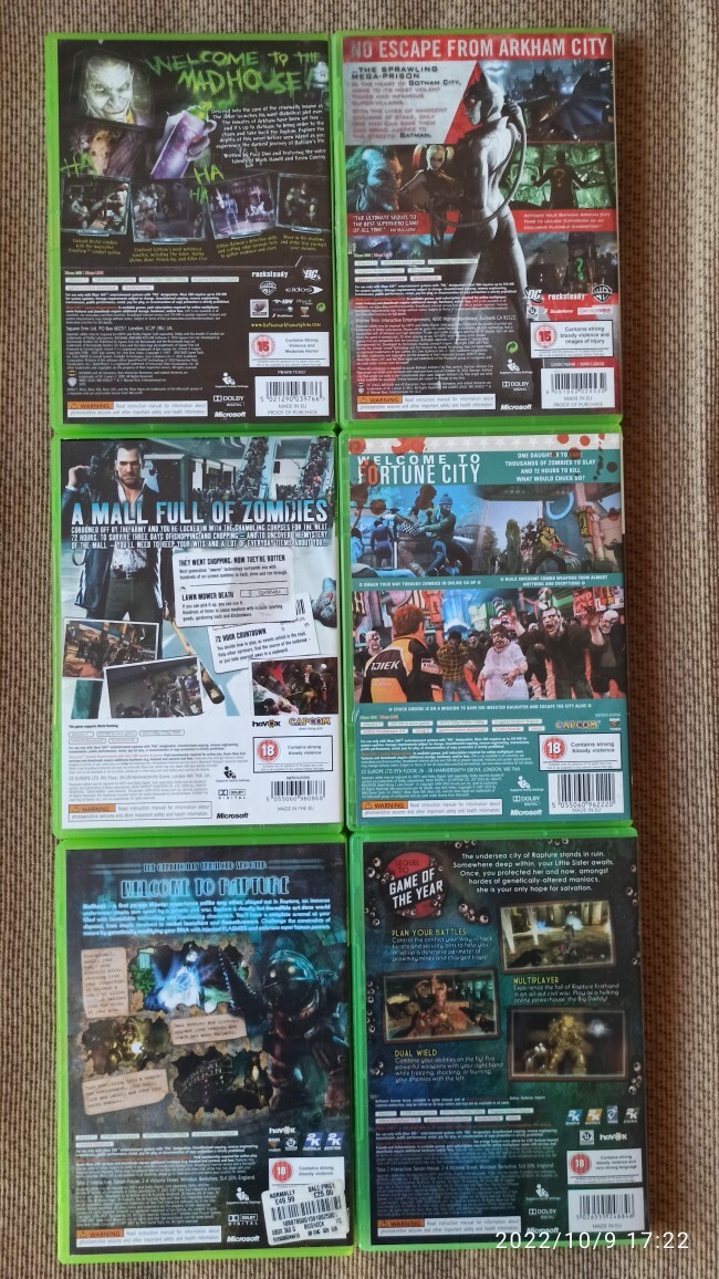 Xbox 360 zestaw 6 gier Batman Bioshock Dead Rising Zamość Kup teraz