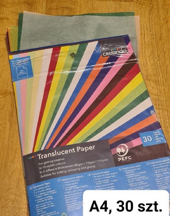 Papier przezroczysty przydasie półprodukty | Witonia | Kup teraz na ...