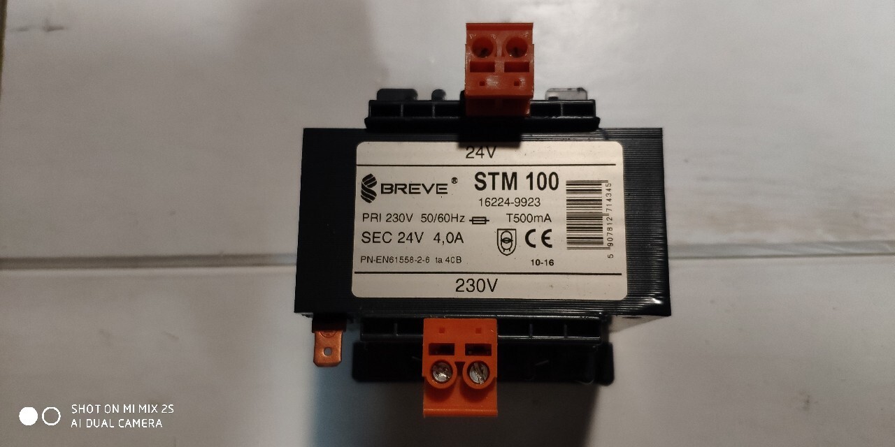 Transformator separujący Breve STM 100 24V 4A | Radzionków | Kup teraz ...