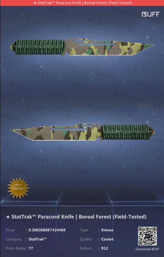 PARACORD BOREAL FOREST cs:go skiny CS GO kosa nóż | Lelów | Kup teraz ...