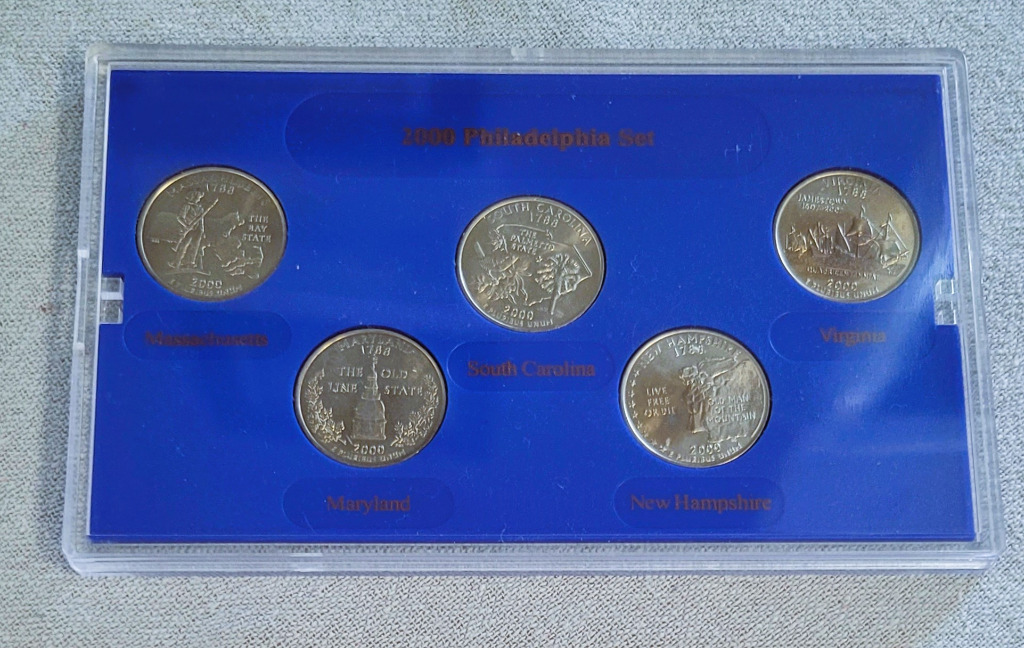 Set 5 ćwierćdolarówek USA, mennica P (2000 r.) Tychy Kup teraz na