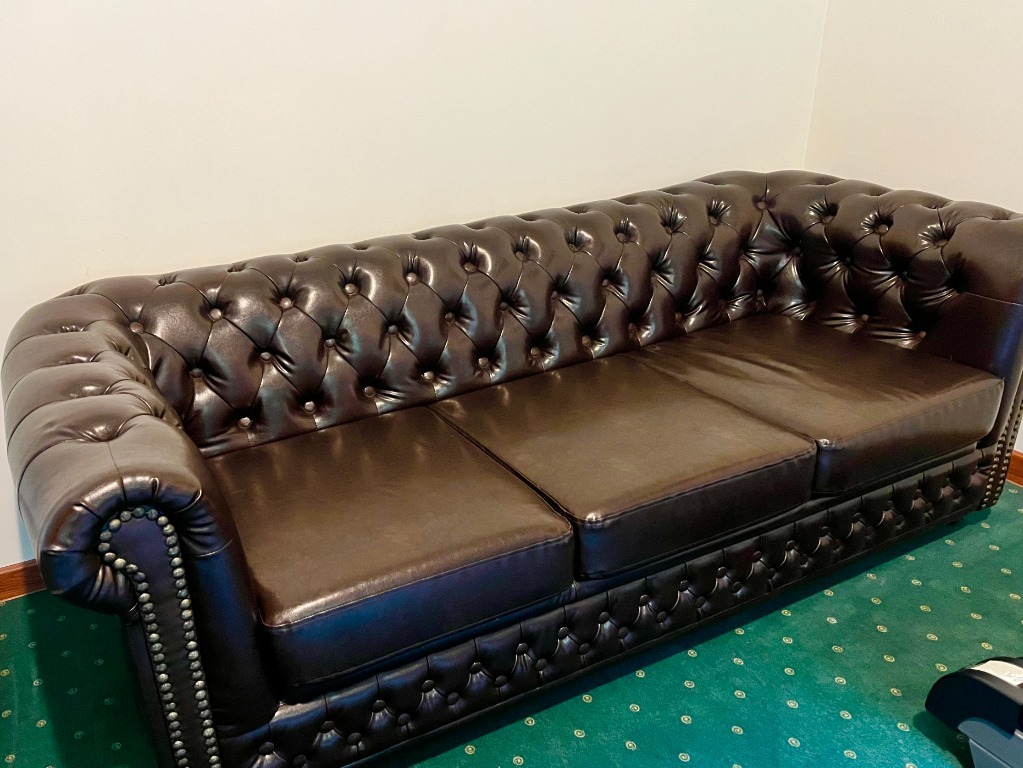 Chesterfield York sofa rozkładana + 2 fotele Gdańsk Kup teraz na