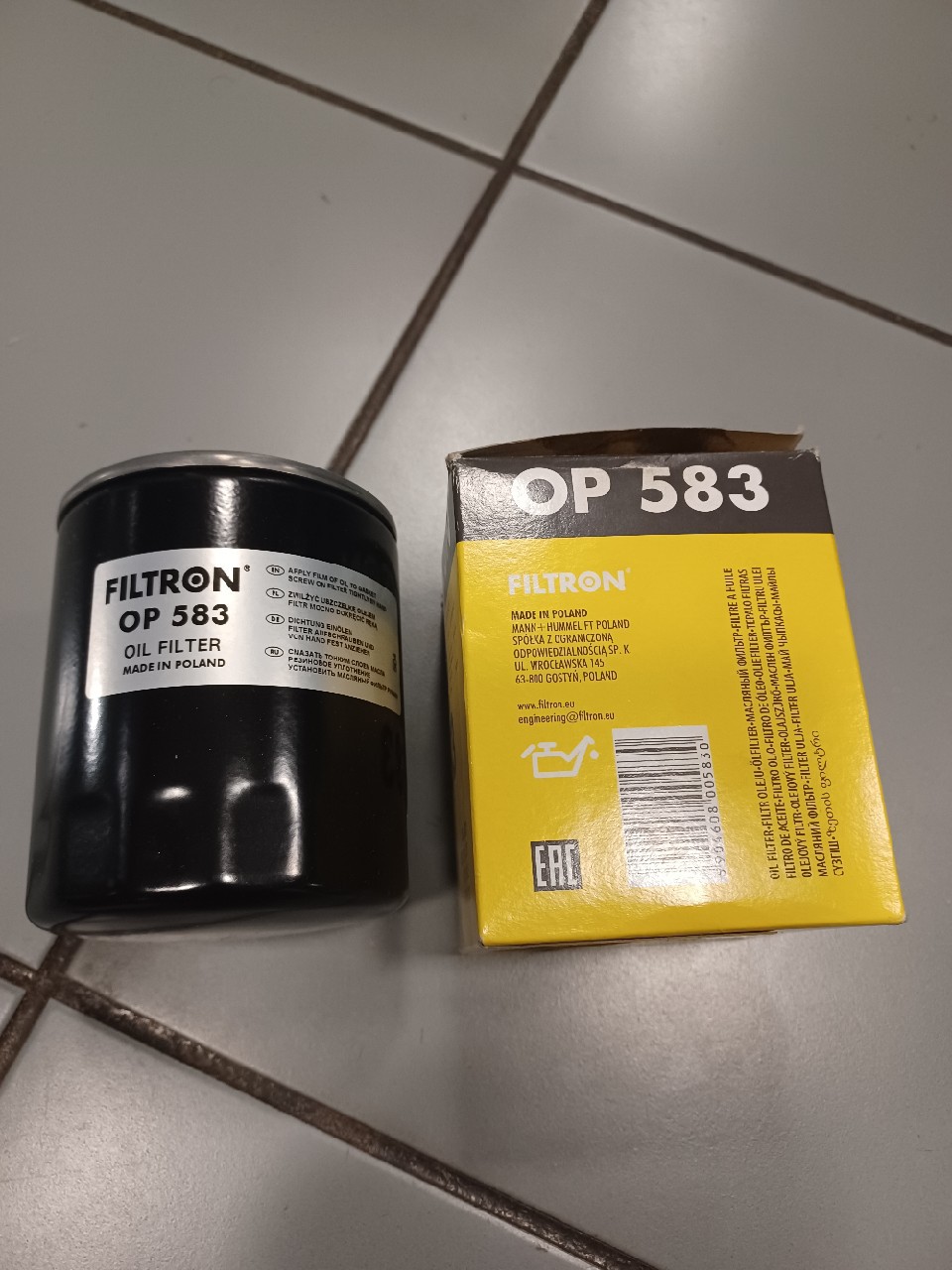 ФІЛЬТР МАСТИЛА FILTRON OP583 