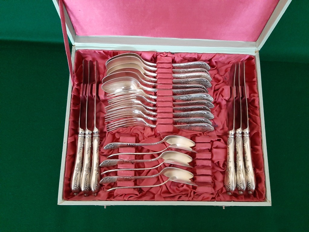 Posrebrzane Sztućce Rosyjskie. W Kasecie. . | Nowy Łupków | Kup teraz