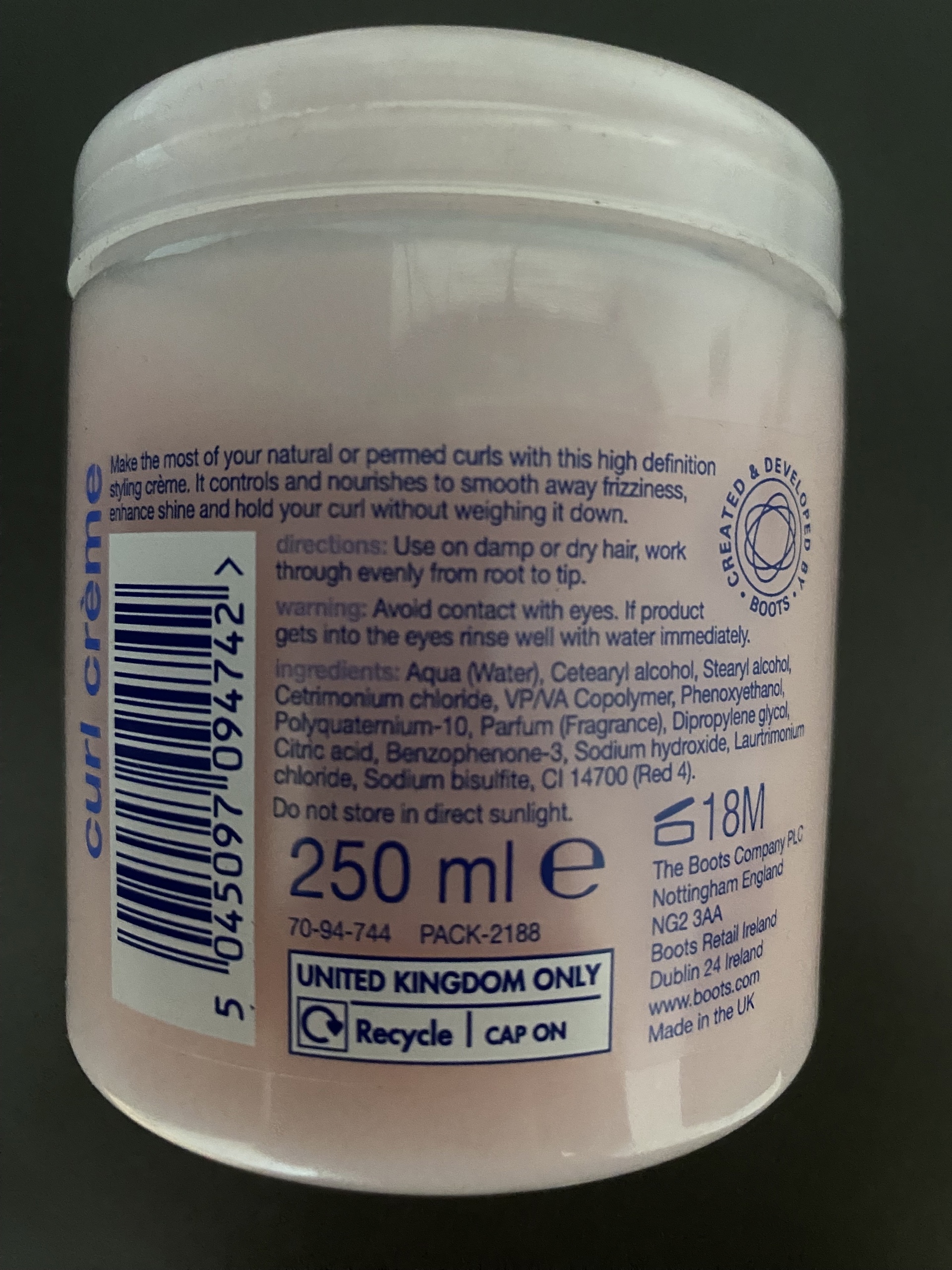 BOOTS ESSENTIALS CURL CREME ŻEL KREM DO WŁOSÓW 250 Nielisz