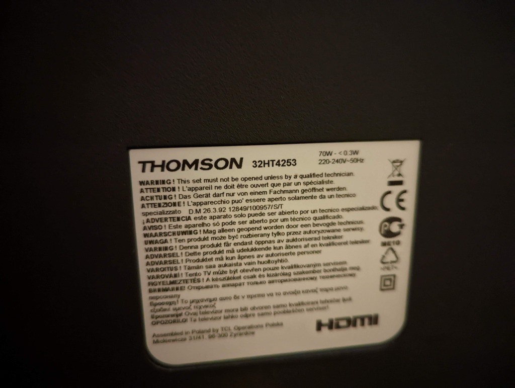 Telewizor Thomson 32 cale HT4253 | Gdańsk | Ogłoszenie na Allegro Lokalnie