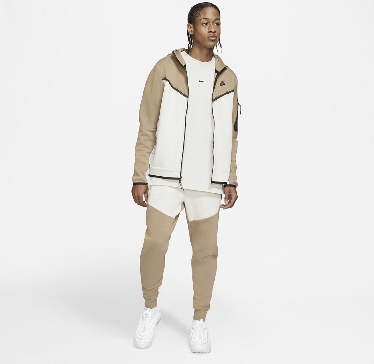 brown nike tech fleece