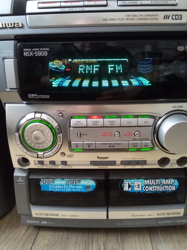WIE AIWA NSXS909 CD,AUX,DECK 530W NAJWYŻSZY MODEL Łobez Kup teraz