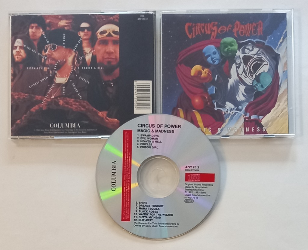 CIRCUS OF POWER MAGIC & MADNESS / CD, 1993 Wrocław Licytacja na