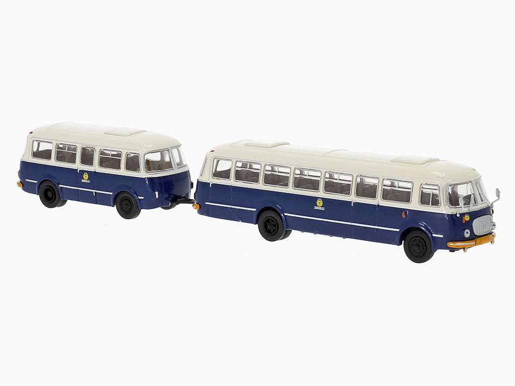 Brekina 58255 Jelcz 043 Bus elfenbein blau