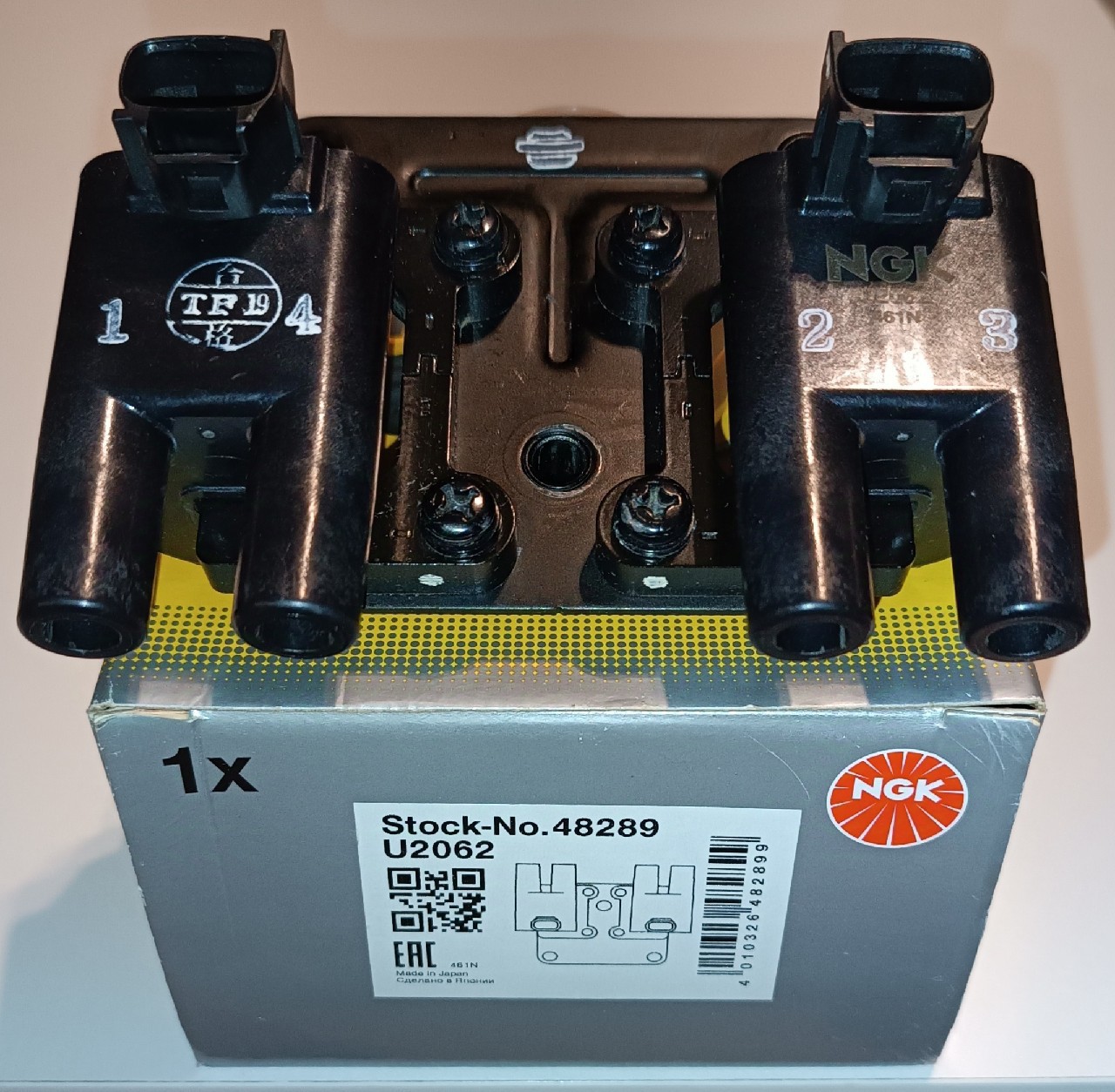 NGK КОТУШКОЮ ЗАПАЛЮВАННЯ 48289 U2062 +ПАТРУБКИ ЗАПАЛЕННЯ RC-DW1203 6022 ЯК НОВЕ 
