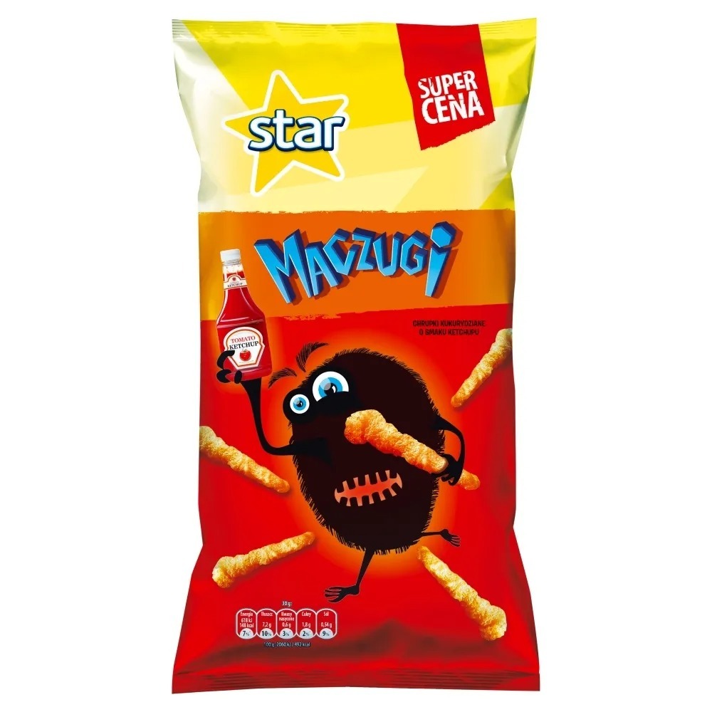 MACZUGI CHRUPKI KETCHUPOWE STAR CHIPS 80g Częstochowa Kup teraz na