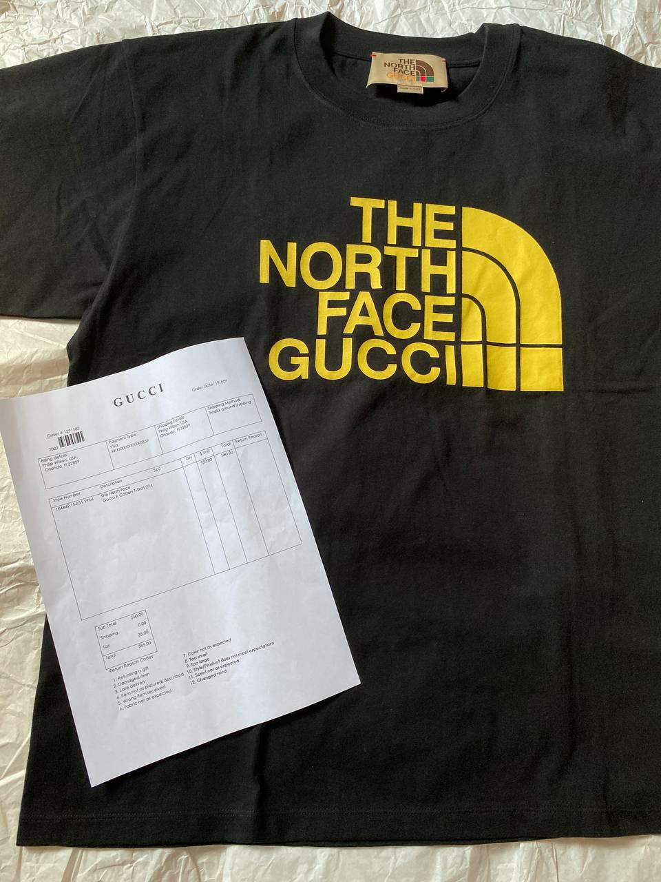 THE NORTH FACE x GUCCI Tシャツ S Gucci x T-shirt North Face Off-White Kup z Hypenedz