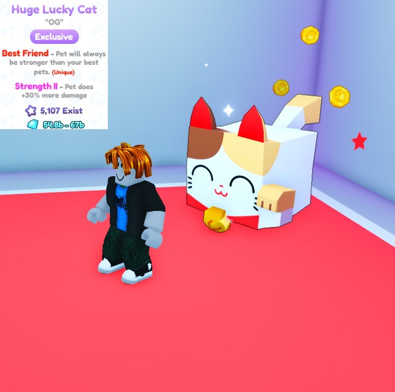 ROBLOX Huge Lucky Cat Pet Simulator X PSX GEMS psx Gorzów Kup teraz