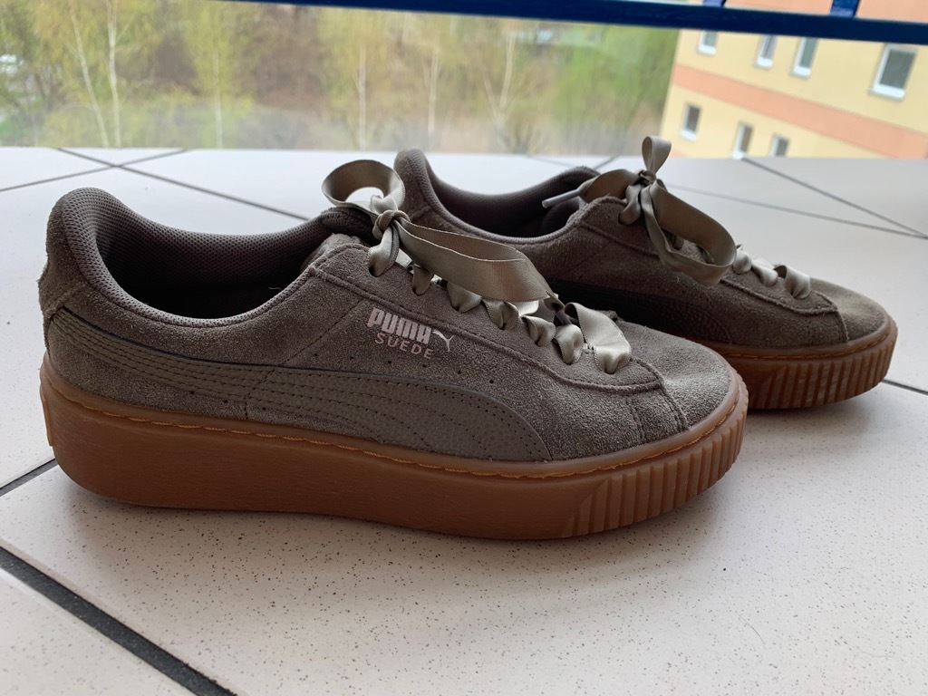 Puma suede platform deals bubble bungee cord