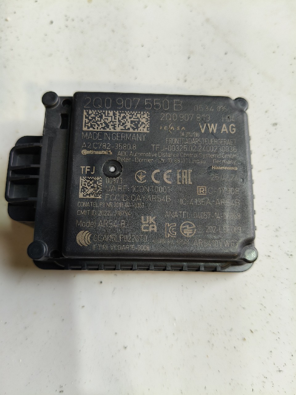 РАДАР ПЕРЕДНІЙ ПЕРІД ACC VOLKSWAGEN SKODA SEAT AUDI 2Q0907550B 