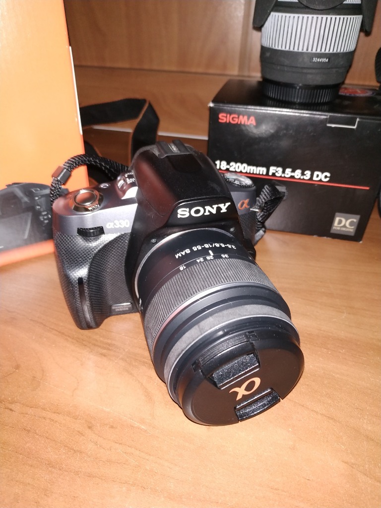 Lustrzanka Sony Alfa DSLRA330L dwa obiektywy Gostyń Licytacja na