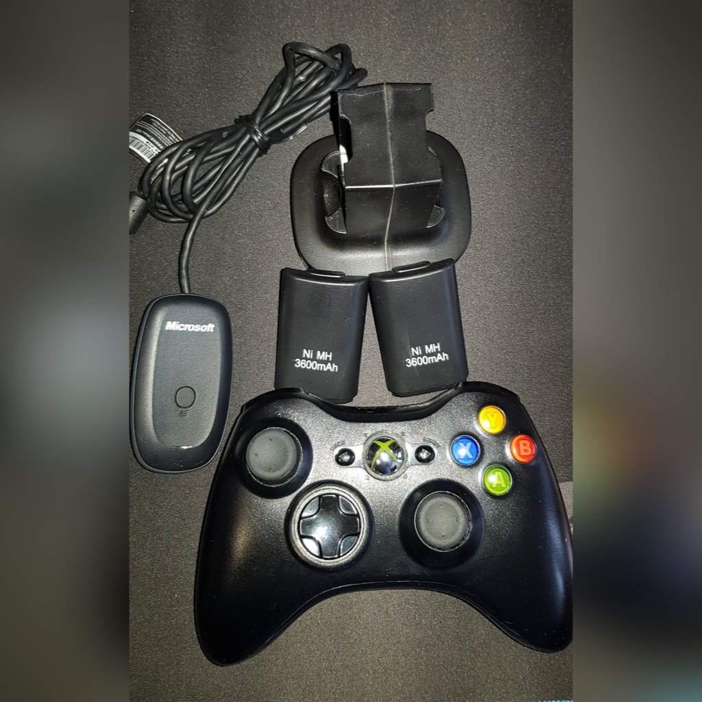Pad,oryginał XBOX 360+adapter PC+Ładowarka,baterie Łódź Kup teraz