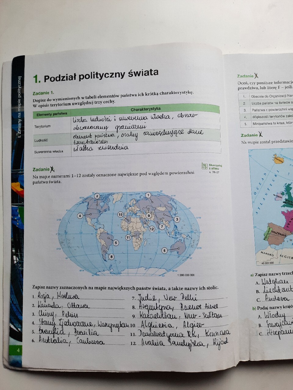 Dopisz Do Wymienionych W Tabeli Elementów Państwa