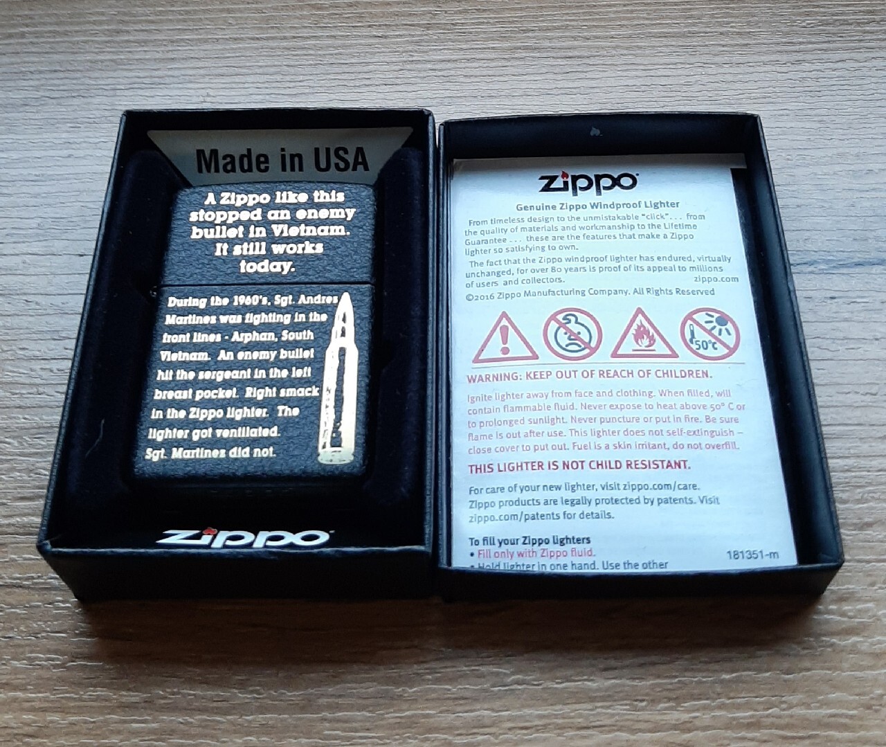 Zdjęcie oferty: Nowa zapalniczka Zippo USA Stopping Bullet