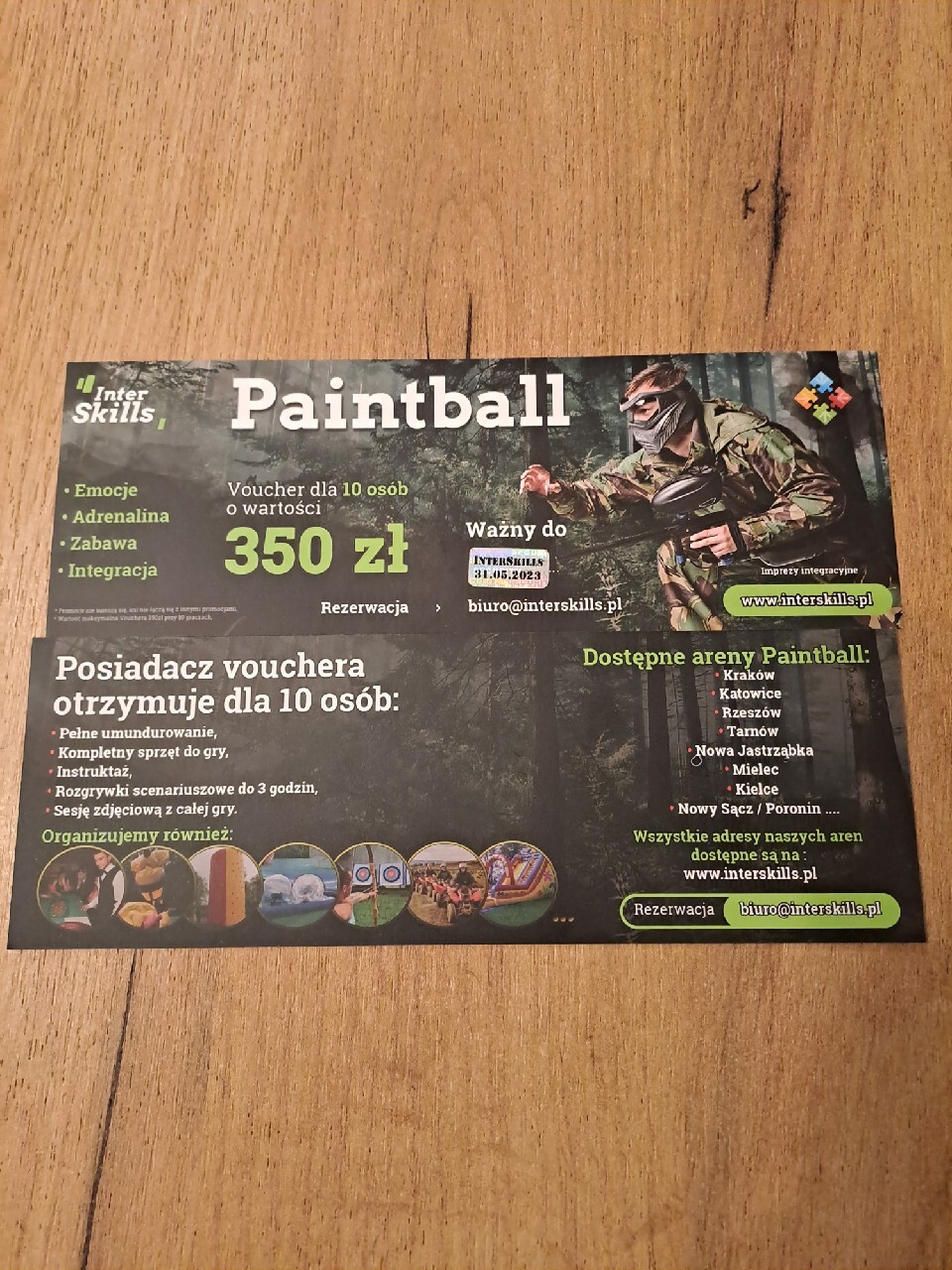 Voucher Paintball 10 osób Drezdenko Licytacja na Allegro Lokalnie