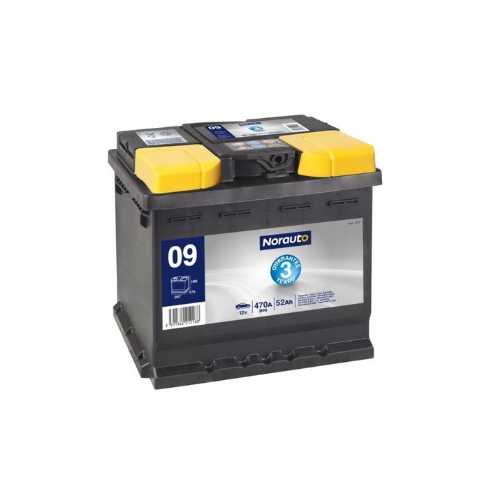 Аккумулятор 52ah 470a