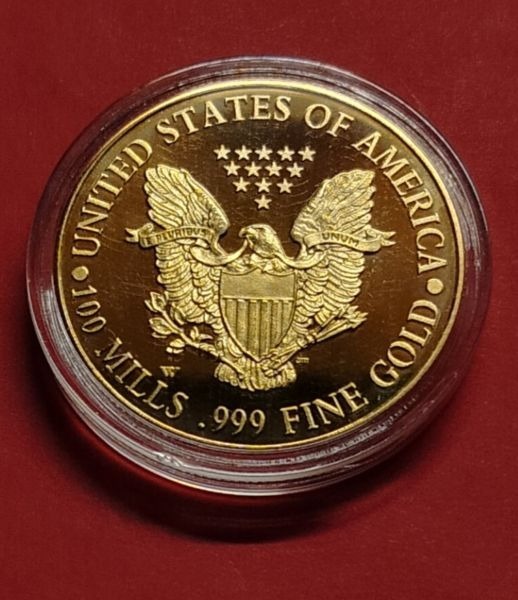 100 MILLS .999 FINE GOLD 2015 r Ostrzeszów Licytacja na Allegro Lokalnie