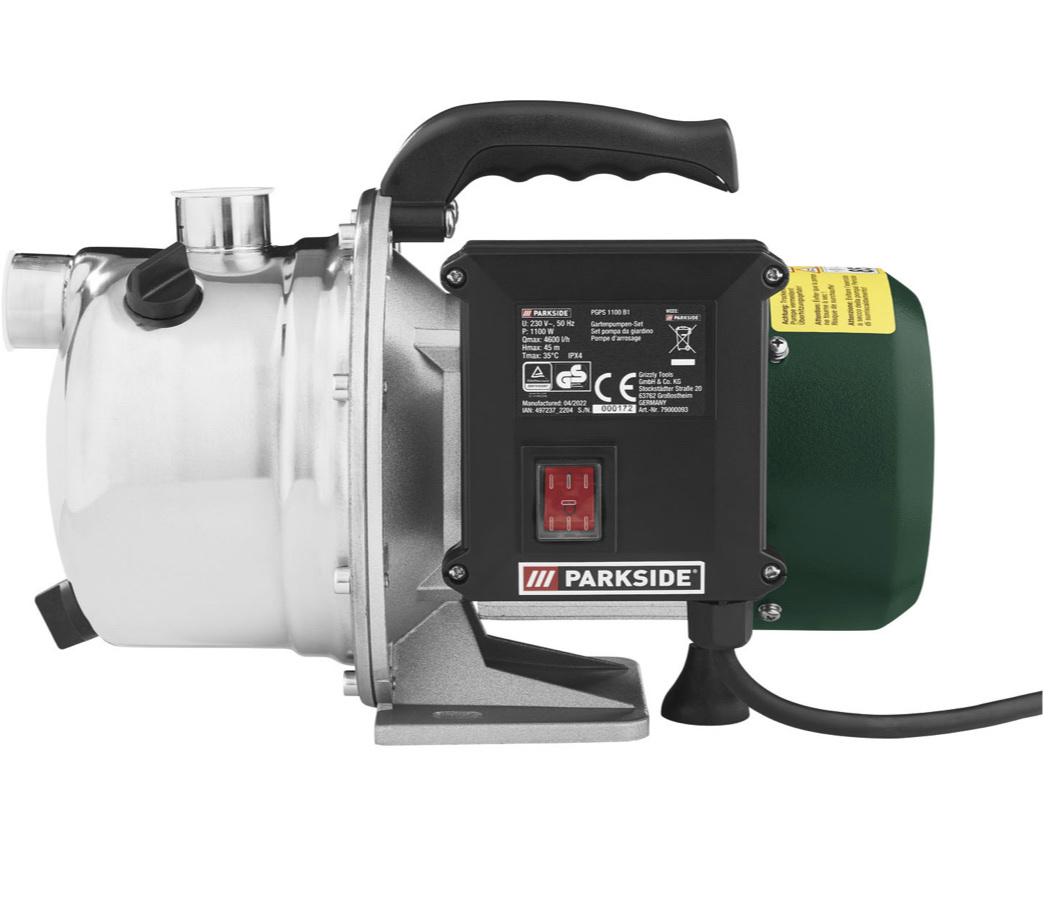 PARKSIDE Pompa ogrodowa 1100W, 4600 l/h, z wężem Małomice Kup teraz