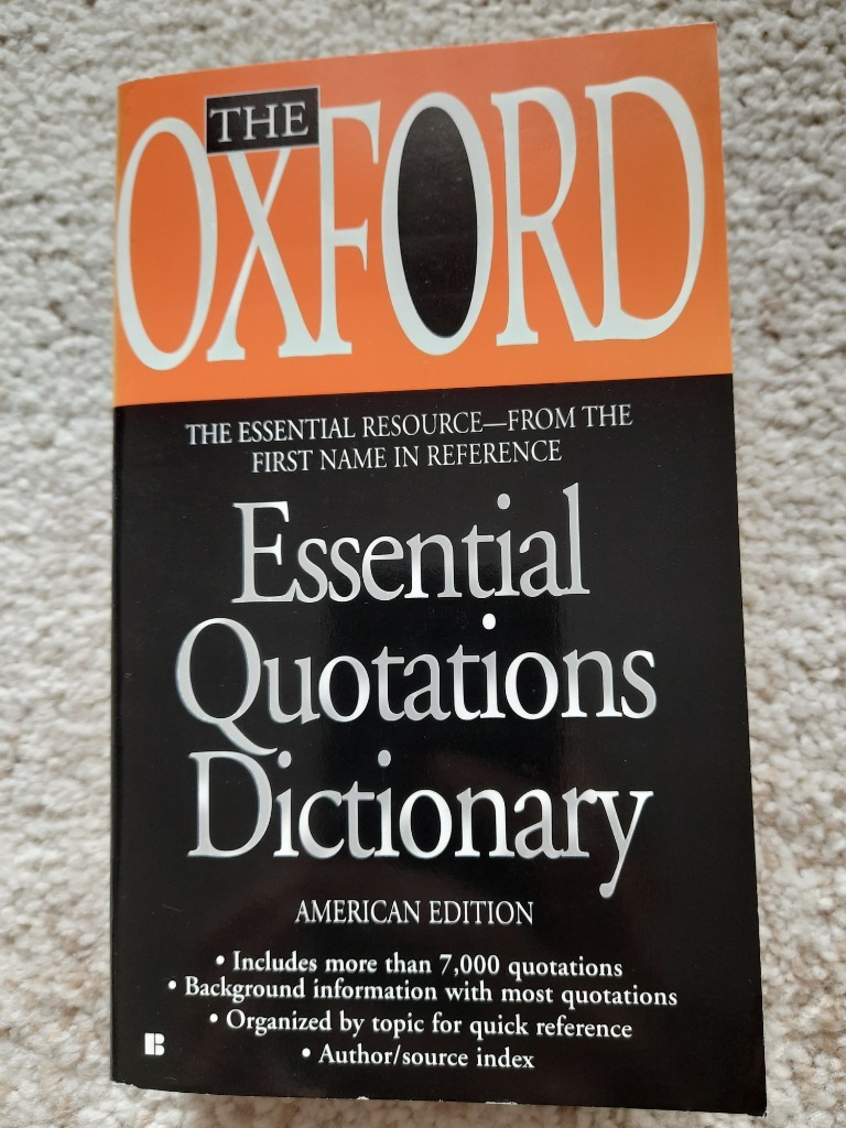 The Oxford Essential Quotations Dictionary JelczLaskowice Kup