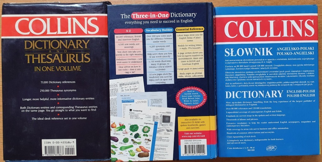 Collins Dictionary and Thesaurus in One Volume Warszawa Kup teraz na Allegro Lokalnie