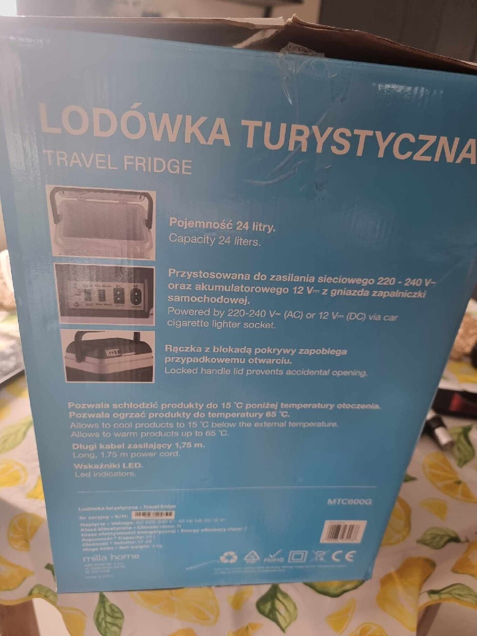 Nowa Lodówka turystyczna milla home mtc600g Wągrowiec Kup teraz na