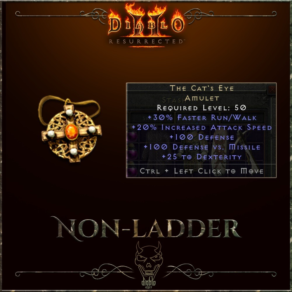 Diablo 2 Resurrected Cat's Eye Oko Kota D2R Kraków Kup teraz na