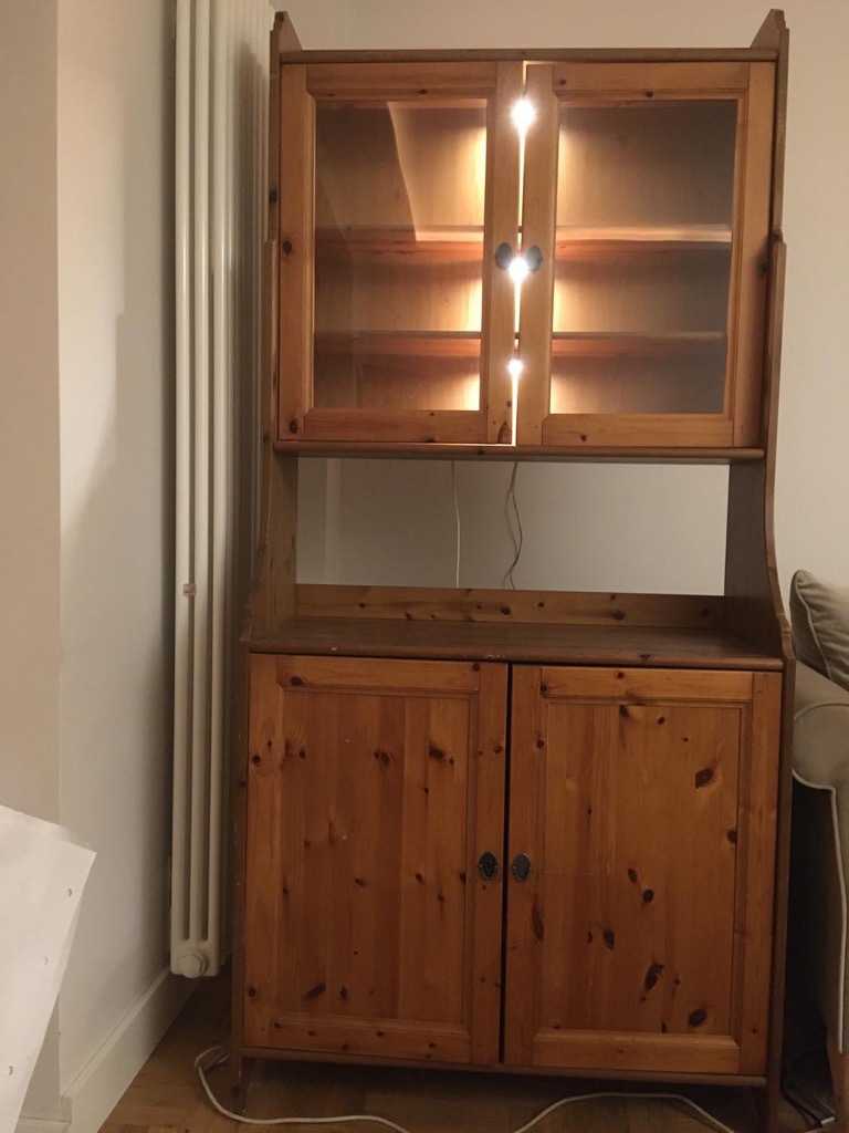 Ikea Leksvik kredens rustykalny z witryną Warszawa Kup teraz na Allegro Lokalnie