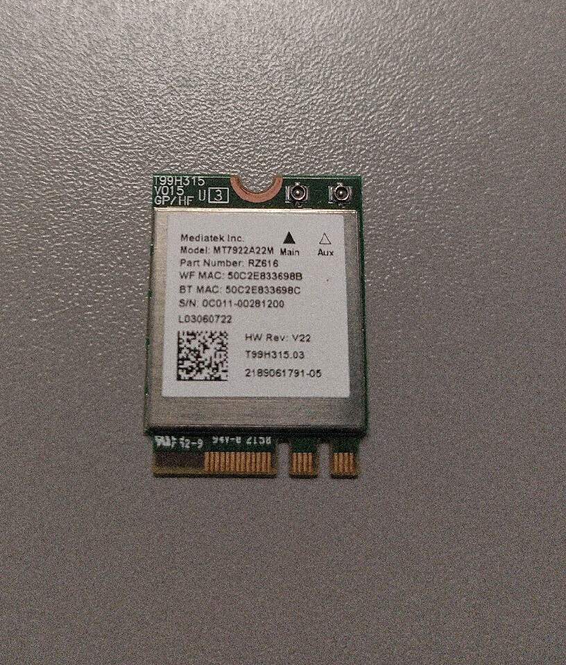 Mediatek WiFi 6E MT7922 / AMD RZ616 | Piastów | Kup teraz na Allegro ...