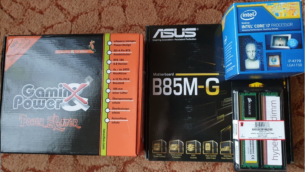 Intel core I7 4770 Asus B85M-G 16GB www.pegasusforkids.com