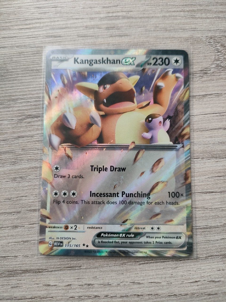 Kangaskhan ex 115/165 Double Rare Scarlet & Violet 151 Pokemon card