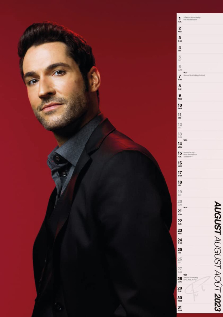 Tom Ellis 2023 Calendar lucyfer 30x40 kalendarz Ostrów Wielkopolski