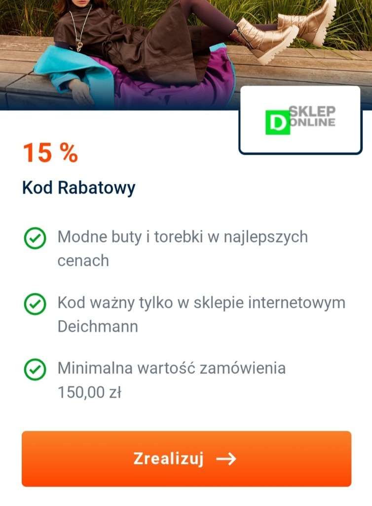 Deichmann voucher, kupon, kod Płock Ogłoszenie na Allegro Lokalnie
