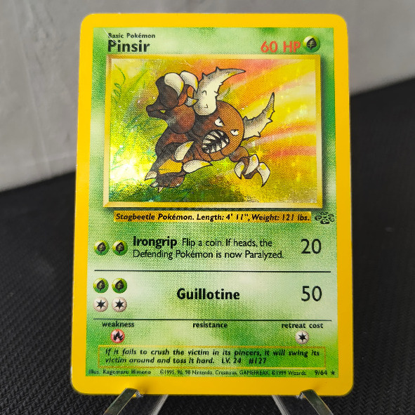 Pinsir holo 9/64 base set 1999 karta pokemon Warszawa Licytacja na